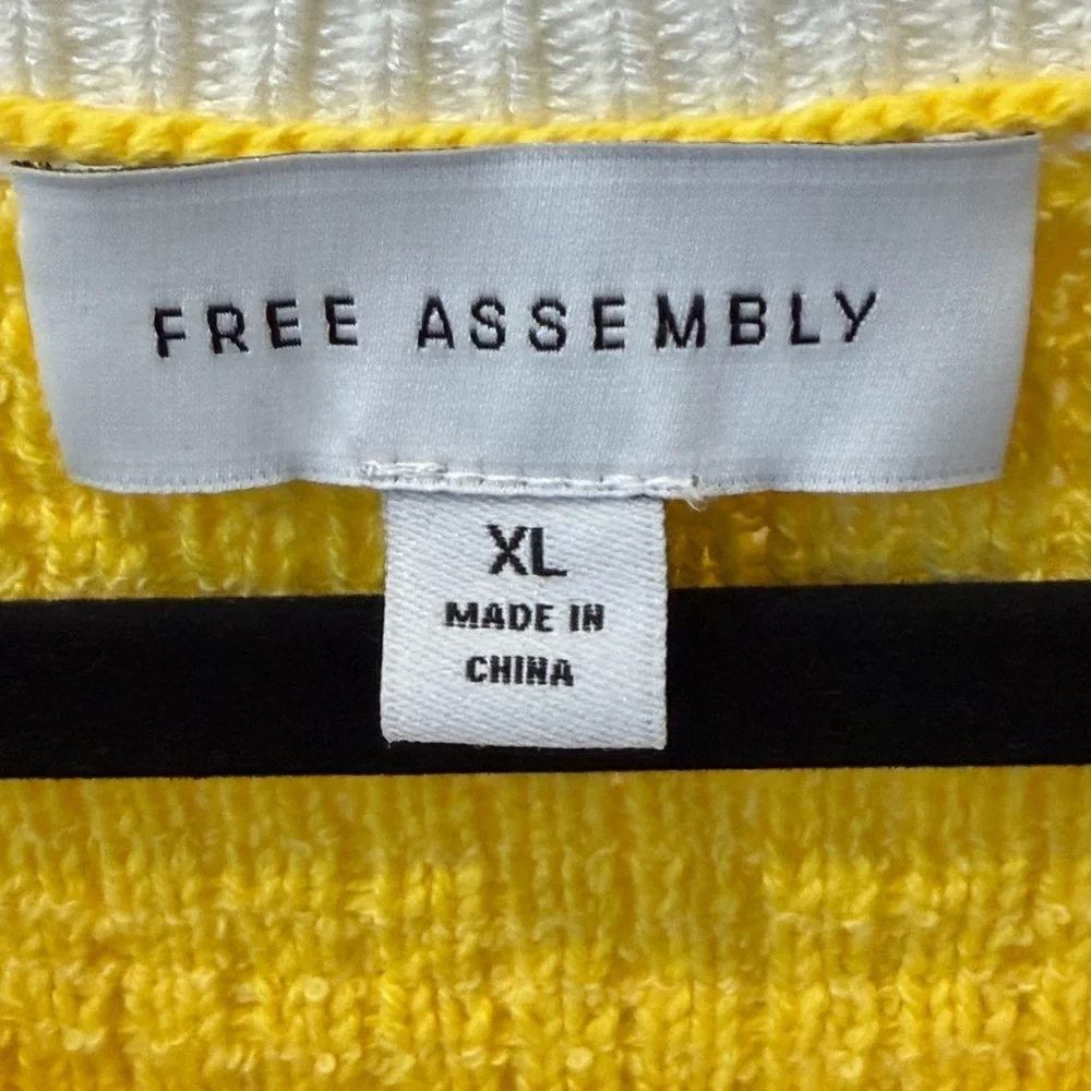 Vintage Inspired Yellow Mini Knit Retro Mod Sweater Dress XL Mad Men 1950s chic - Picture 9 of 11